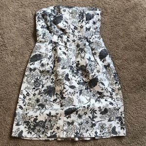 FINAL SALE Floral Strapless Dress